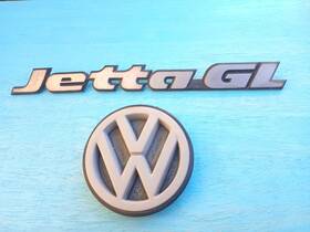 165853687p Volkswagen Original Vw Jetta Gl Rear Boot Badge Emblem Chrome - Oem Factory
