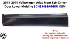 3cn854939ggru Volkswagen 3cn854939 2018-2025 Atlas Front Left Driver Door Lower Molding