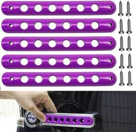 Wiqp083 Wi-auto 5pcs Aluminum Door Grab Handle Cover Trim For Jeep Wrangler Jk 2007-2018 Purple
