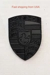 Porsche Black Emblem Hood Crest 911 996 997 930 Badge Cayenne Boxster Cayman. Fixed Price $68.00.