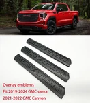Overlay 3PC Matte Black Door Rear Elevation Emblem 2019+ Sierra 1500 2021+CANYON. Fixed Price $54.98.