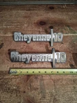 Cheyenne 10 Emblems 1973-1974 Pickup Truck 6273131 Right Left Fender Square Body. Fixed Price $65.00.