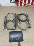 1965 Buick Skylark Gs Special Headlight Bezel Trim Pair Molding Pitted Ratty. Fixed Price $99.99.