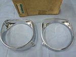 Nos 1966 Buick Electra Lesabre Headlight Bezels Rh Inner, Outer 1374296 1374298. Fixed Price $135.00.
