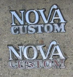 1975 Chevy Nova Custom Fender / Trunk Lot Of 2 Emblems Used Orig Gm. Fixed Price $40.00.