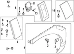 Genuine Hyundai Wheel Opening Molding 87742-R6020. Fixed Price $94.61.