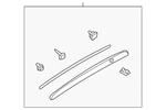 Genuine Mazda Finish Molding B25F-50-810B-08 Qty. Fixed Price $121.66.