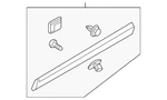 Genuine Kia Body Side Molding 87721-C6000. Fixed Price $391.26.