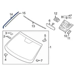 For Hyundai Tucson 2024-2025 86130CW010 Front Left Windshield Molding. Fixed Price $97.11.