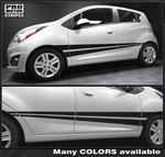 Chevrolet Spark 2013 2014 2015 Rocker Panel Side Stripes Decals (choose Color). Fixed Price $54.60.