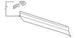 Genuine Volkswagen Lower Molding 3CN-854-939-D-RYP. Fixed Price $170.09.