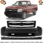 Front Bumper & Grille Assembly Primed Kit For 2007-2013 Chevrolet Silverado 1500. Fixed Price $480.00.