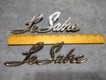 Used Pair Of 1968 Buick "lesabre" Nameplates #7740372 For Rear Quarter/fender. Fixed Price $19.95.