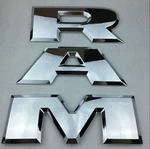 3D Rear Tailgate Insert Emblems For Ram Letters Badges Chrome Silver. Fixed Price $200.00.