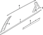 Genuine Hyundai Lower Door Trim 87732-K5000-CA. Fixed Price $195.69.