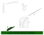 New Genuine Nissan Moulding - Rear Door, Rh Oe 828706RR0B. Fixed Price $222.39.