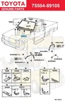 Toyota 4RUNNER Truck RN8# 91-95 Windshield Outside Lower Moulding. Fixed Price $154.02.