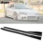 Fits 97-99 Mitsubishi Eclipse Dsm Cs Black Side Skirts Rocker Panel Extension Pu. Fixed Price $104.88.