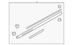 Genuine Subaru Lower Molding 91112AL52B. Fixed Price $99.25.