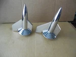 1957 Chevrolet Bel Hood Ornament Rocket Pair 3738985 Original Chevy Oem. Fixed Price $59.99.