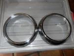 Vintage Classic Car Parts 1951 Ford Victoria Chrome Headlamp Doors Bezels Trim. Fixed Price $225.00.