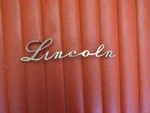 1940S 1950S Lincoln Gold W/red Edges Nameplate,script Nos. Fixed Price $29.00.