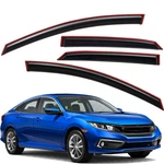 In-channel Smoke Rain Guard Window Visor Vent Shade For 16-21 Honda Civic Sedan. Fixed Price $42.93.