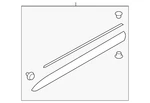 Genuine Subaru Lower Molding 91112AN04D. Fixed Price $77.88.