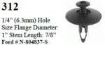 25 Pcs Sight Shield Rivet Retainer Fastener Compatible With Ford N-804837-S. Fixed Price $13.19.