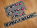 4PCS Gloss Black Red AT4 Emblem Sierra Letters Fit Gmc 1500 2500HD 3500HD. Fixed Price $63.99.
