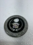 91-02 Cadillac Deville Black Trunk Lock Bezel Emblem 3" Round 3536690. Fixed Price $19.99.