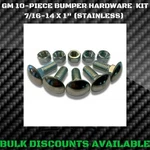 1959-1980 El Camino Front Rear Chrome Bumper Bolts Nuts 7/16 Stainless Gm. Fixed Price $20.76.
