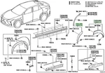 Oem Genuine Toyota Lexus RZ300E RZ450E Outside Moulding Set Quarter Panel Trim. Fixed Price $400.22.