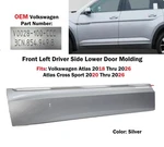 2018-2026 Volkswagen Atlas Cross Sport Front Left Door Lower Molding Silver Used. Fixed Price $60.00.