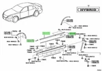 Genuine Lexus Front Fender Rear Door Outside Moulding 6PCS BLACK,212 C0. Fixed Price $1713.49.
