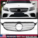 Front Bumper Grille Silver Replacement Fit For 2019-2021 C-class W205/S205/C205. Fixed Price $61.85.