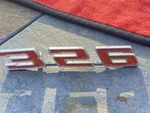 1966 1967 Vintage Pontiac 326 Fender Emblem Equipment, Red & Chrome. Fixed Price $49.00.