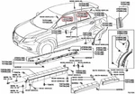 Toyota Genuine Lexus RX350 Front & Rear Moulding Assy, Door Belt Rh Lh Set Oem. Fixed Price $350.00.