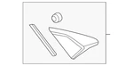 Genuine Honda Garnish Assembly Rear Pillar Corner 75474-TGG-A02. Fixed Price $57.89.