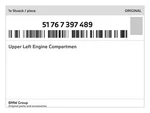 Genuine Bmw Upper Left Engine Compartmen 51-76-7-397-489 New. Fixed Price $67.93.