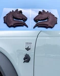 2 Fender Emblems Fits Ford Bronco Badge Head Sport. Fixed Price $40.99.