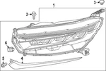 Genuine Honda Headlight Molding 33102-3D4-A01. Fixed Price $42.87.