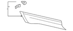 Genuine Volkswagen Lower Molding 3CN-854-950-F-9B9. Fixed Price $206.39.
