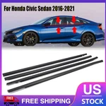 For 2016-2021 Honda Civic Sedan 4PCS Weatherstrip Window Moulding Trim Seal Belt. Fixed Price $29.98.