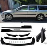 Black Front Lip+rear Lips+side Skirt Extension 29" Fits 2004 Volvo V70R. Fixed Price $78.84.