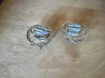 Pair Oem 1982-1996 Cadillac Models 20248001 Gold Crest Roof Ornament Emblems. Fixed Price $38.00.