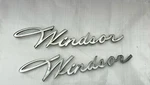 1961 Chrysler Windsor Emblem Mopar Quarter Panel Badge Ornament Pair. Fixed Price $124.84.