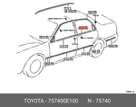 Genuine Oe Trim, 757400E100 For Toyota 75740-0E100. Fixed Price $61.41.