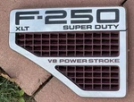 2008/10 Ford F250 Xlt Super Duty V8 Pwr Stroke Fender Logo Vent Nice Left Driver. Fixed Price $19.99.