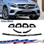 7PCS Gloss Black Front Bumper Molding Trim For Mercedes Glc W253 X253 C253 16-19. Fixed Price $81.68.